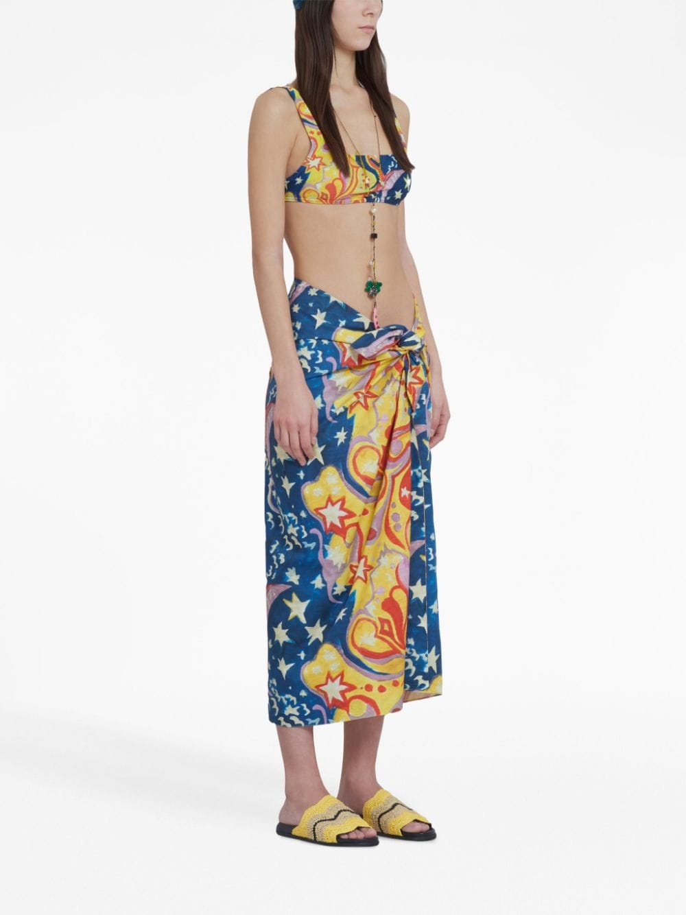 Shop Marni Graphic-print Bikini In Blue