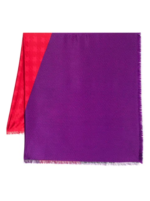 Saint Laurent Pre-Owned mascada de seda con diseño color block 1980