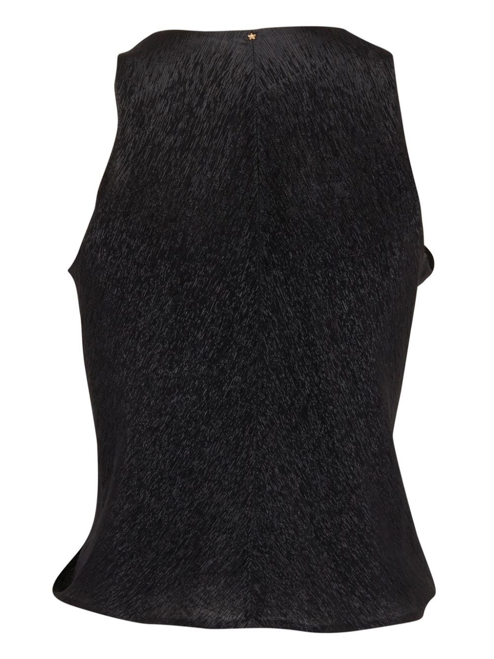 Shop Peter Cohen V-neck Sleeveless Textured Blouse In Black