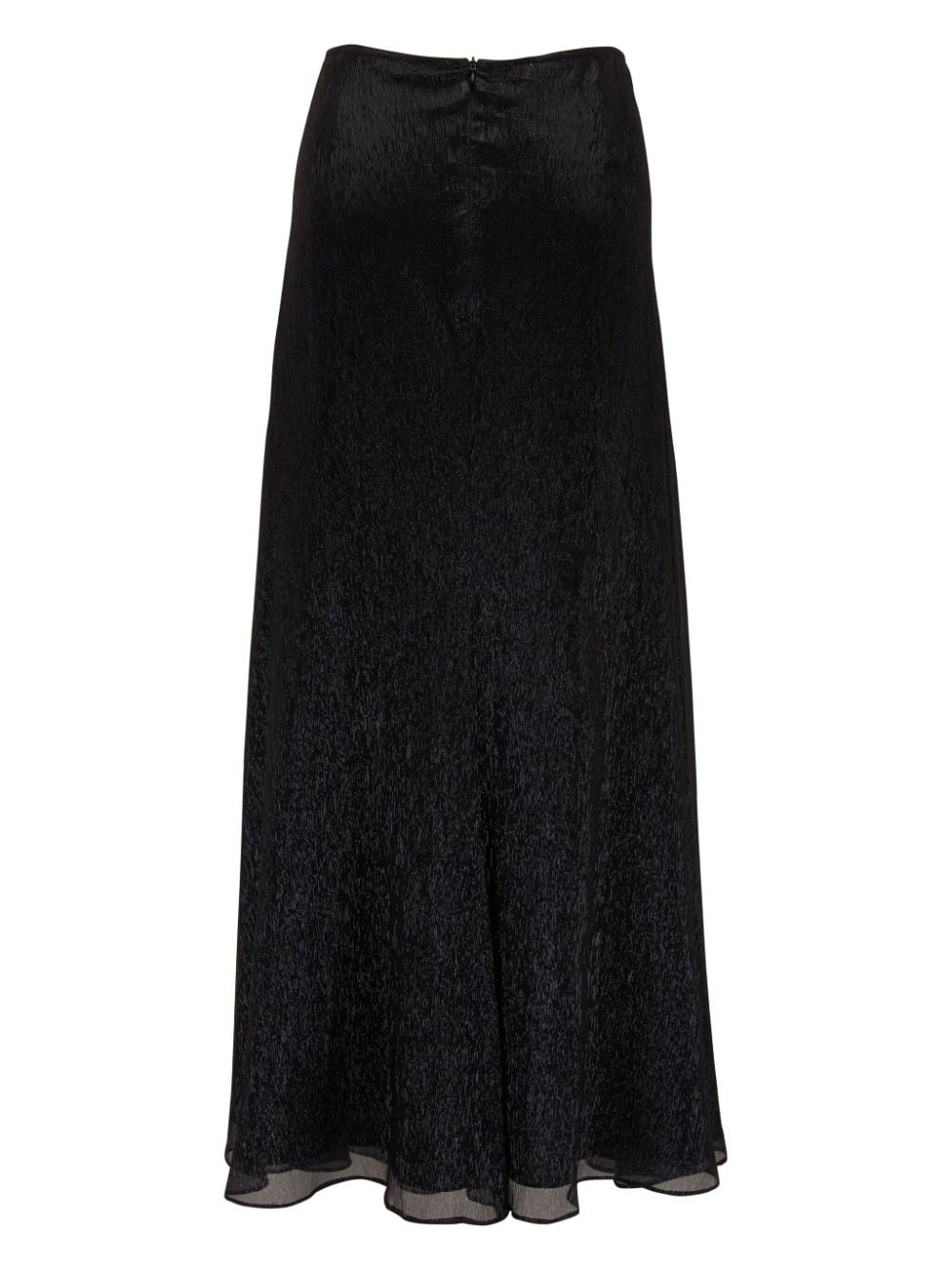 Shop Peter Cohen Flared Textured Maxi Skirt In Black