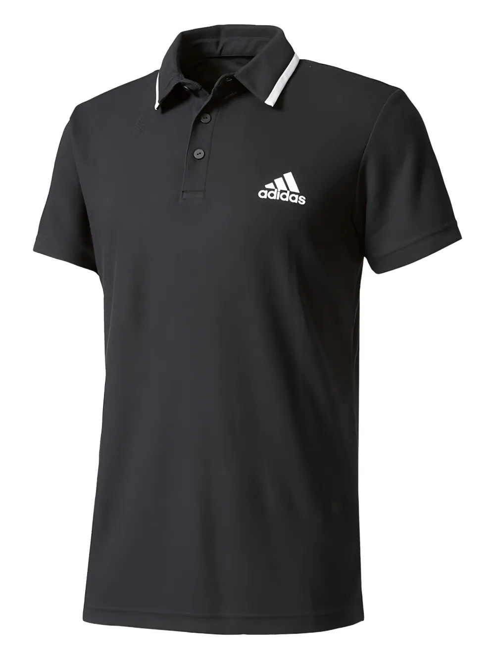 adidas contrast-collar polo shirt Zwart