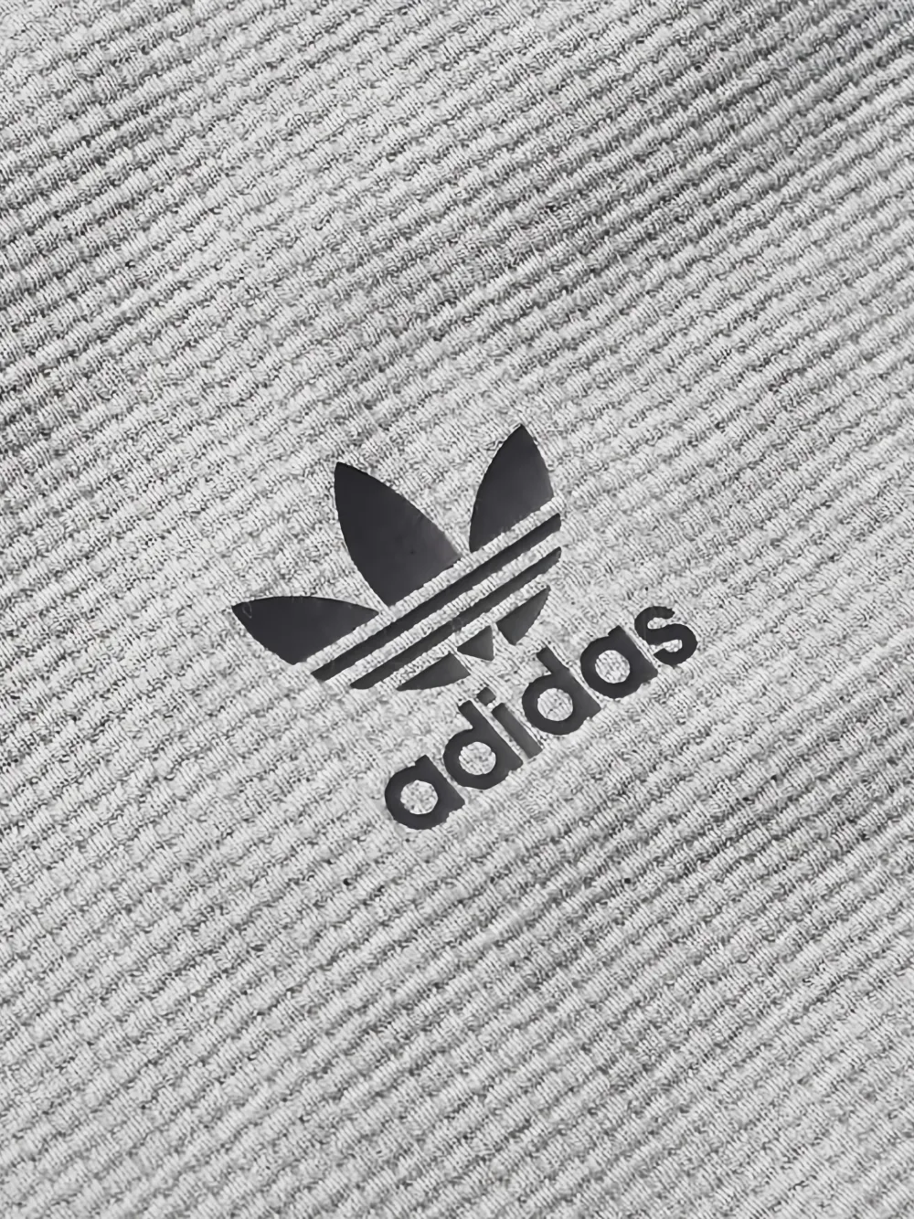 adidas three-stripe waffle-knit sweater Grijs
