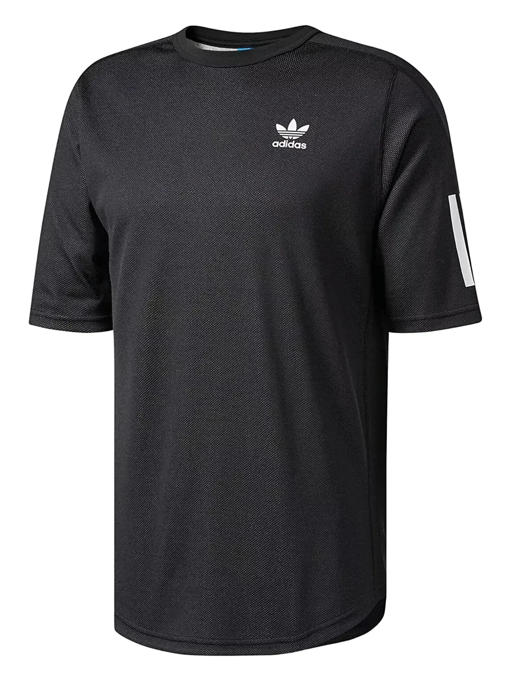 adidas three-stripe t-shirt Zwart