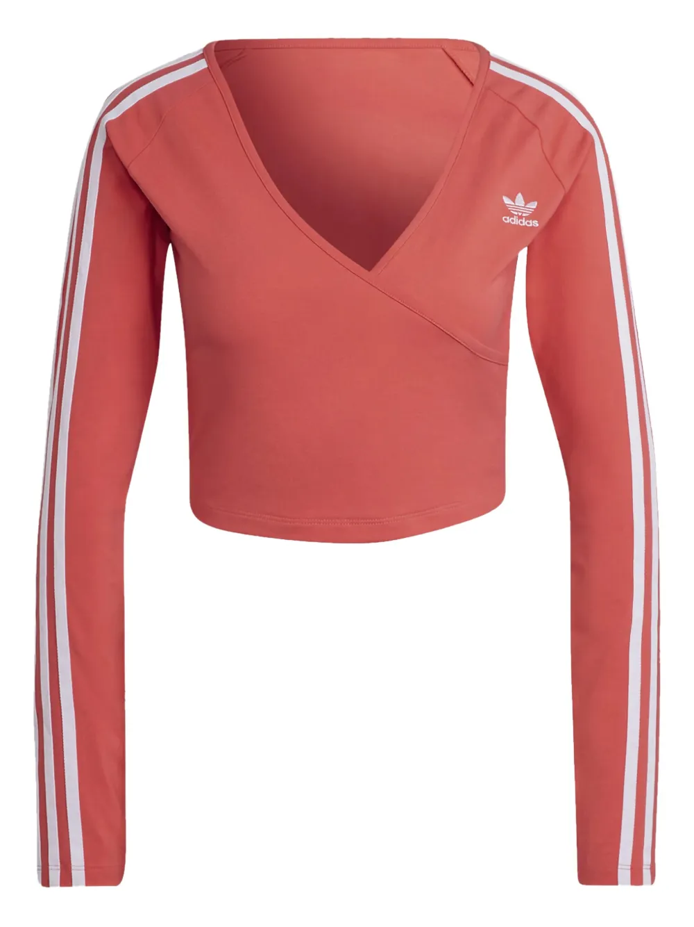 adidas Stadium 3-stripe wrap "Red" top Rood