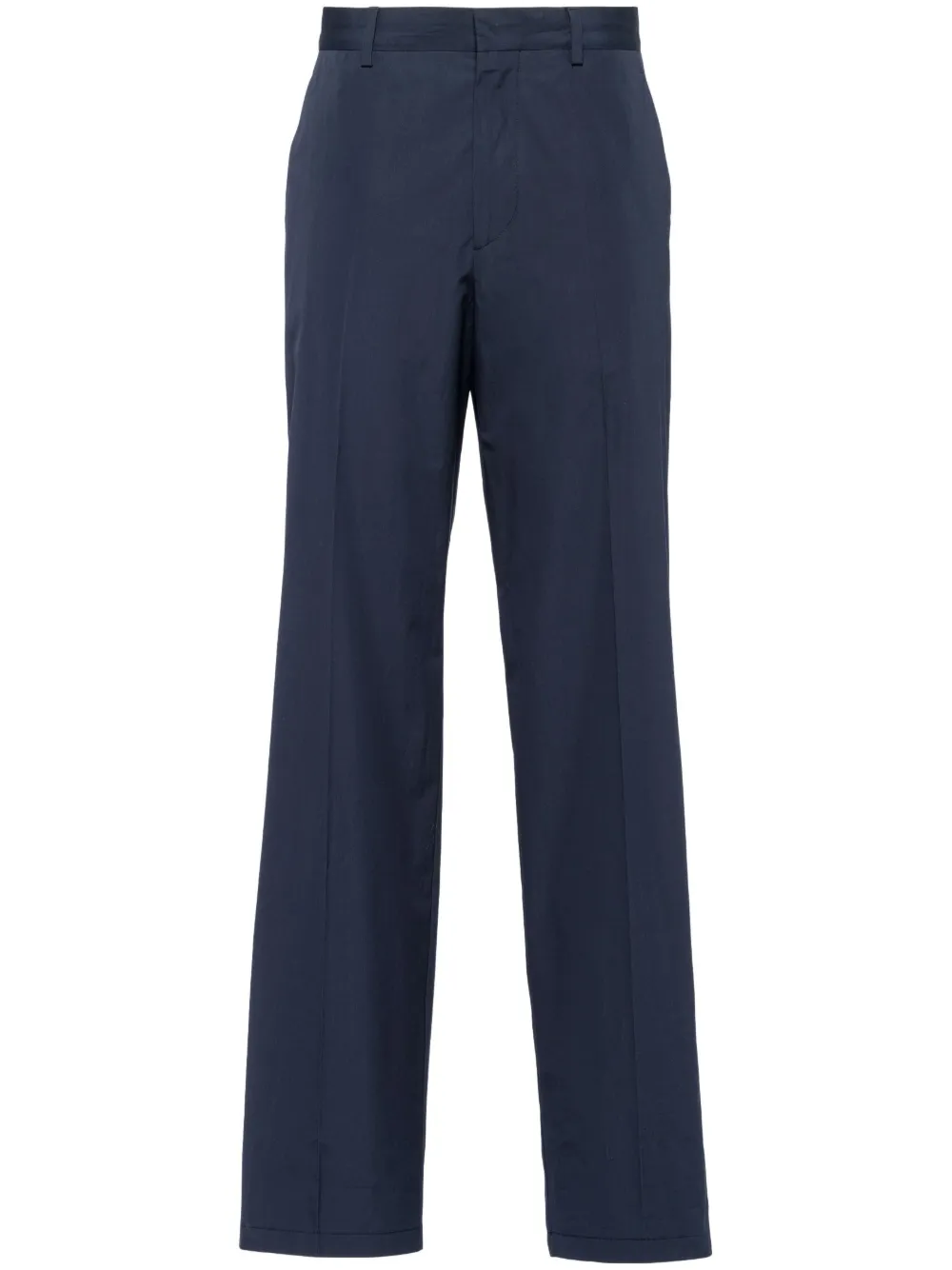 Prada Sling-inserted Bag Casual Trousers In Blue