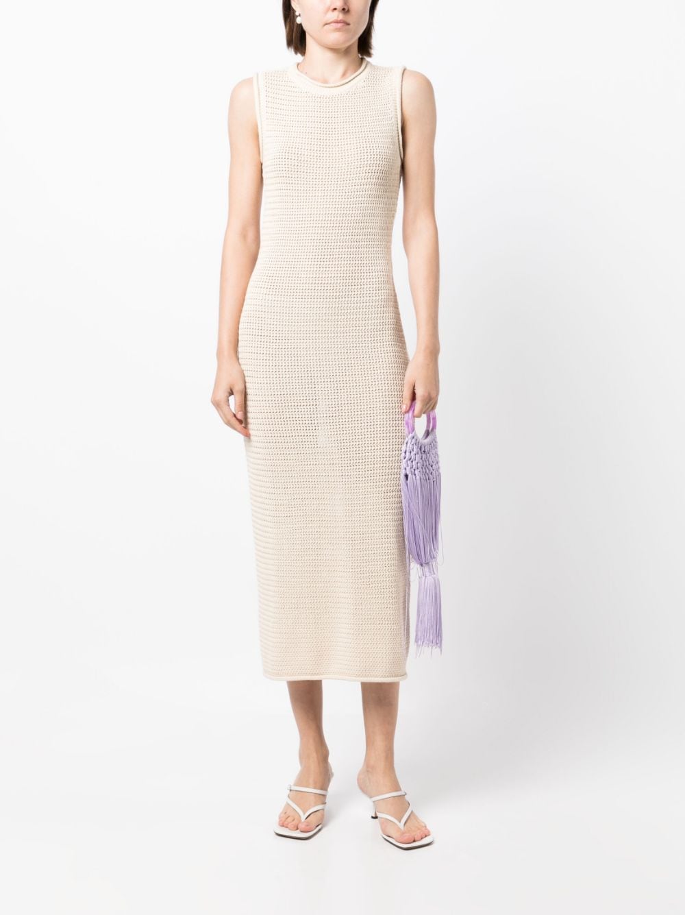 Reformation Nolan openknit Sleeveless Dress Farfetch