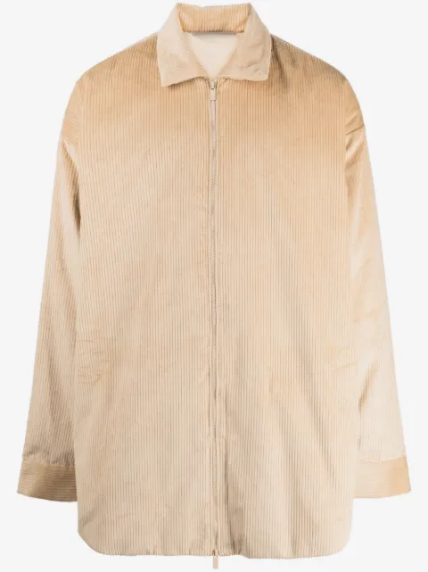 FEAR OF GOD ESSENTIALS corduroy zip-up shirt jacket