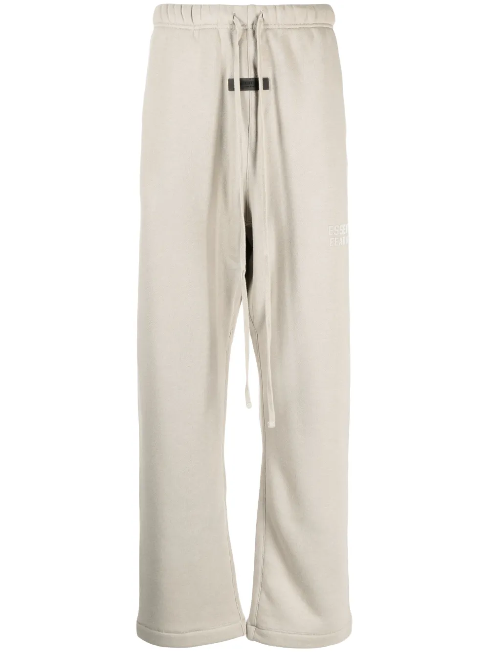 Essentials Logo-patch Drawstring Track Pants In Grey