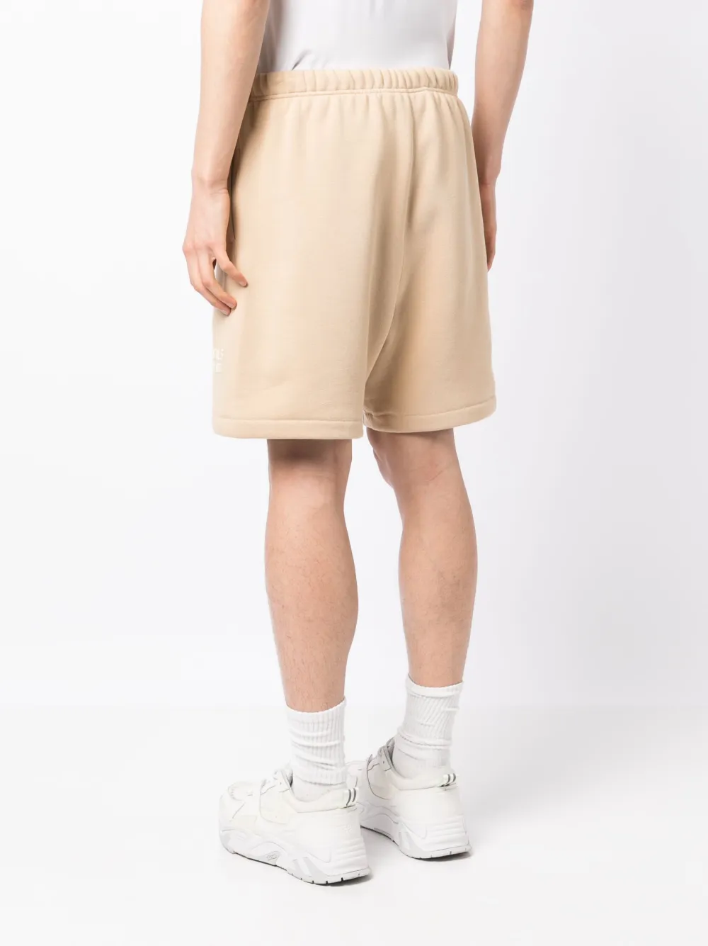 Essentials Drawstring Cotton Track Shorts In Neutrals