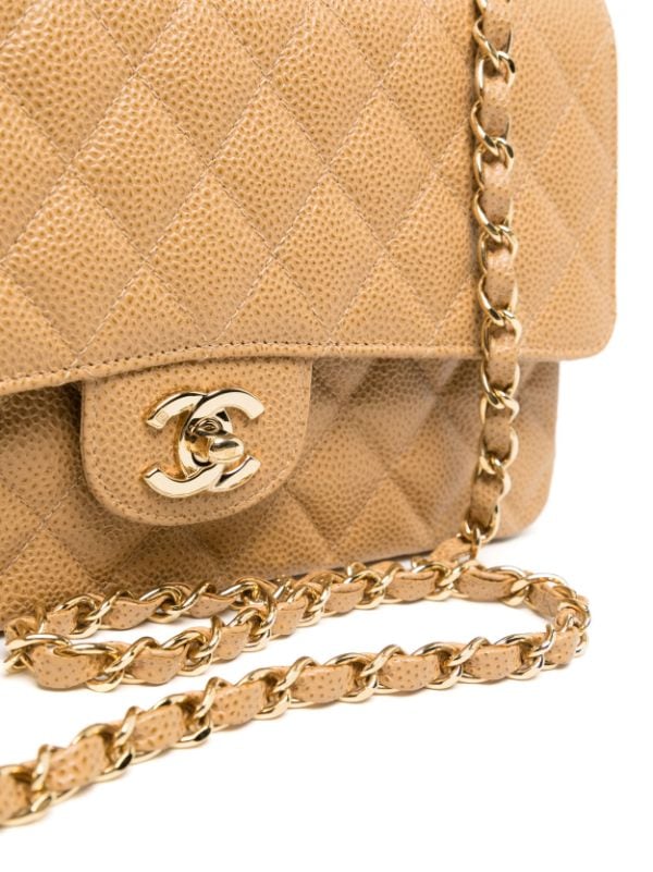 Chanel Pre-owned 2002 Medium Double Flap Shoulder Bag - Neutrals