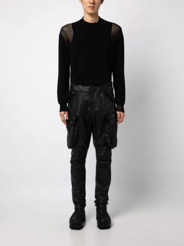 Julius Leather tapered-leg Cargo Pants - Farfetch