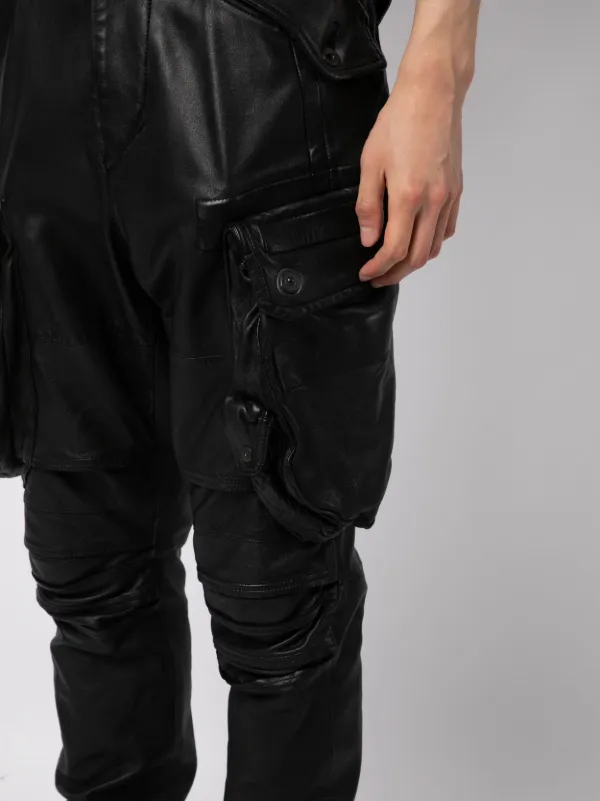 Julius Leather tapered-leg Cargo Pants - Farfetch