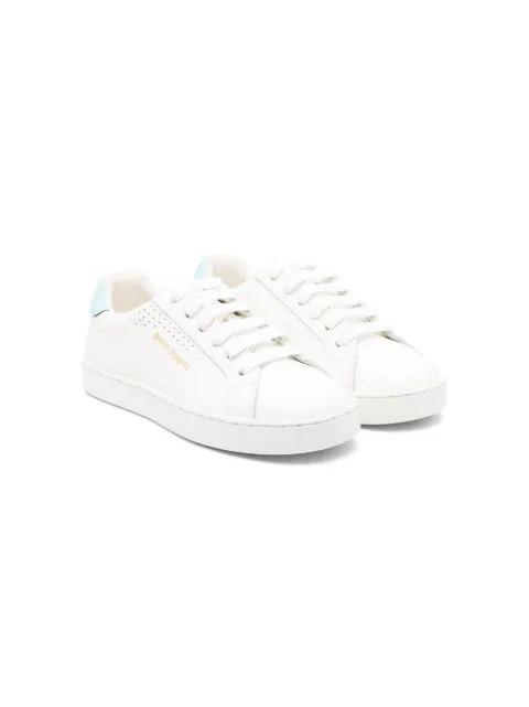 Palm Angels Kids baskets en cuir à empiècements