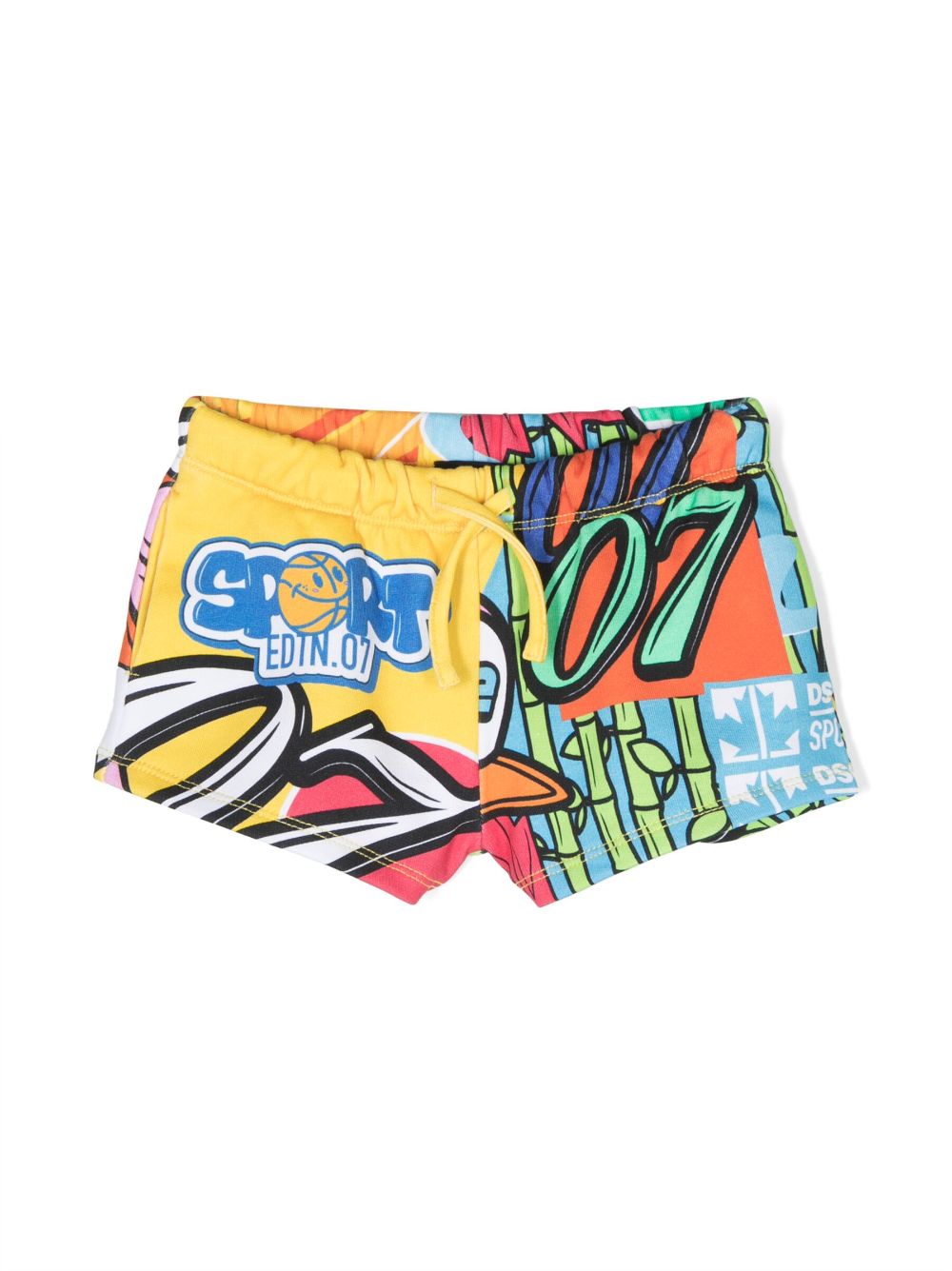 DSQUARED2 KIDS cotton swim shorts - Blue