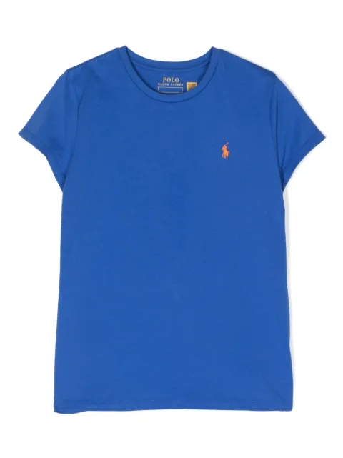 POLO RALPH LAUREN KIDS logo-embroidered cotton T-shirt 