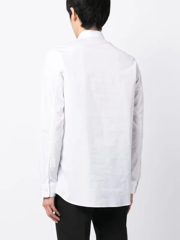 Alexander McQueen Embroidered Monogram Logo Shirt | White