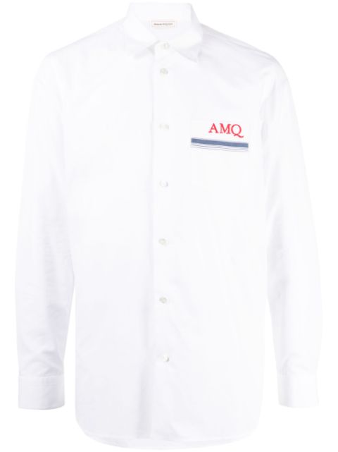 Alexander McQueen embroidered monogram logo shirt Men