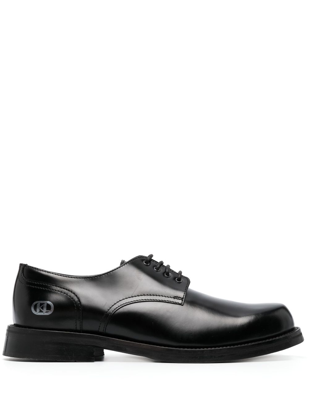 Karl Lagerfeld Chisel Toe Derby Shoes In Black