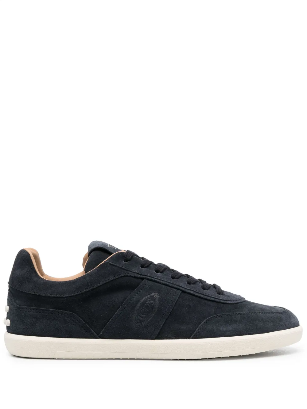 Shop Tod's Suede Low-top Sneakers In Blue