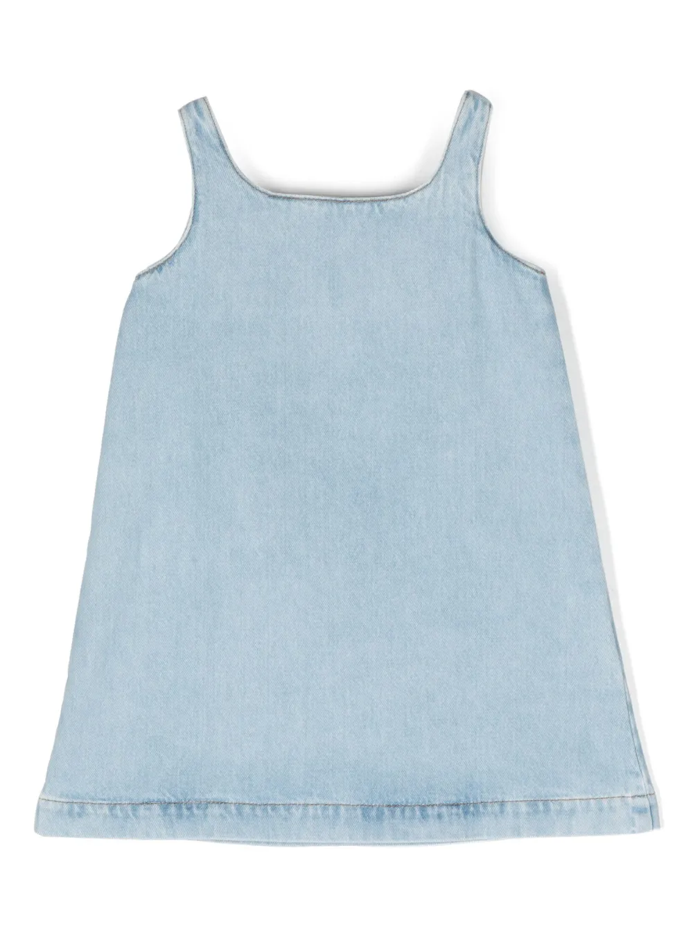 Nº21 Kids logo-embroidered denim dress - Blauw