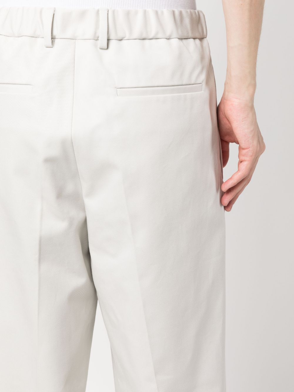 Shop Jil Sander Low-rise Cotton Chino Trousers In Grey