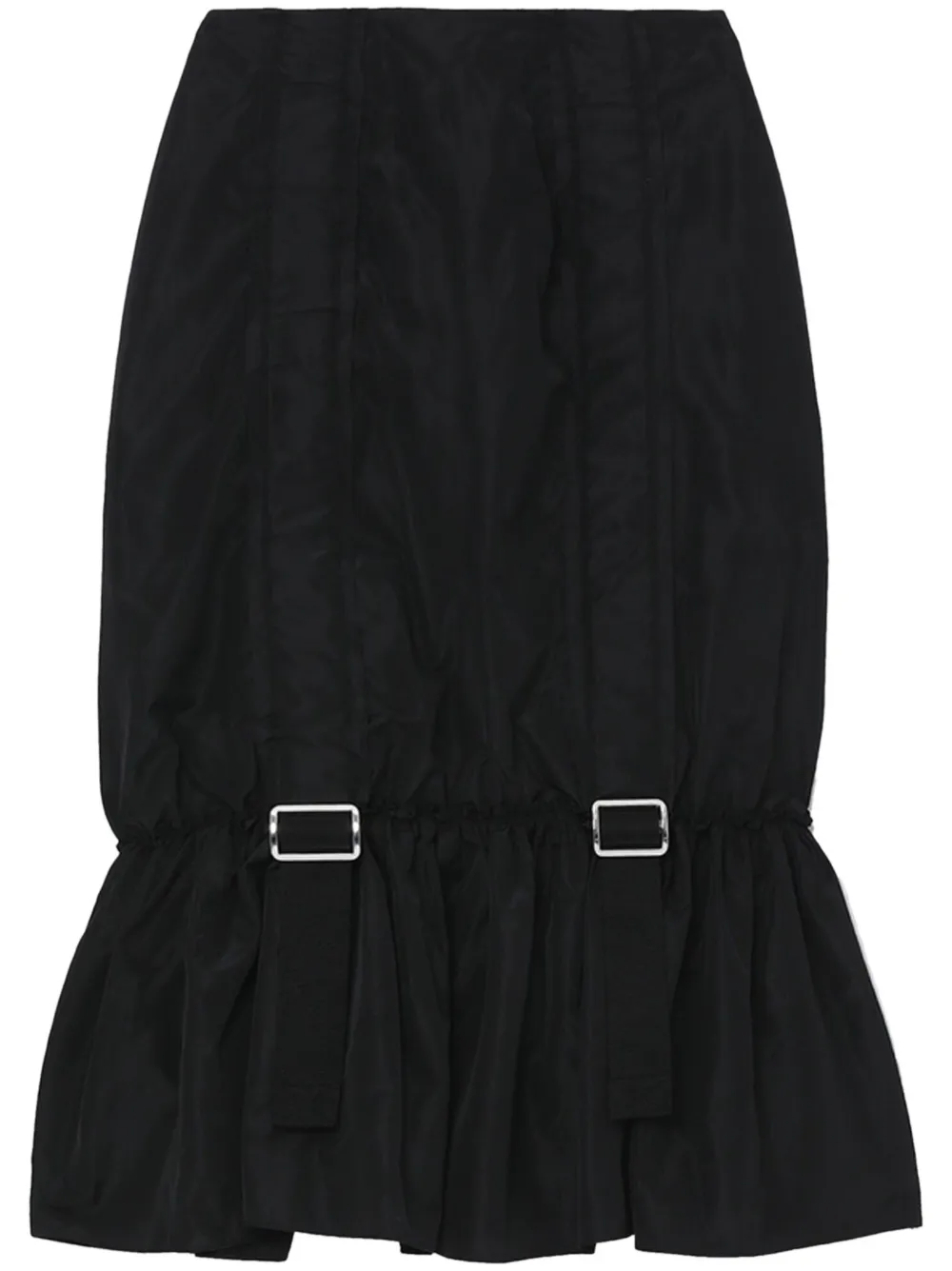 Simone Rocha Black Adjustable Midi Skirt In Black