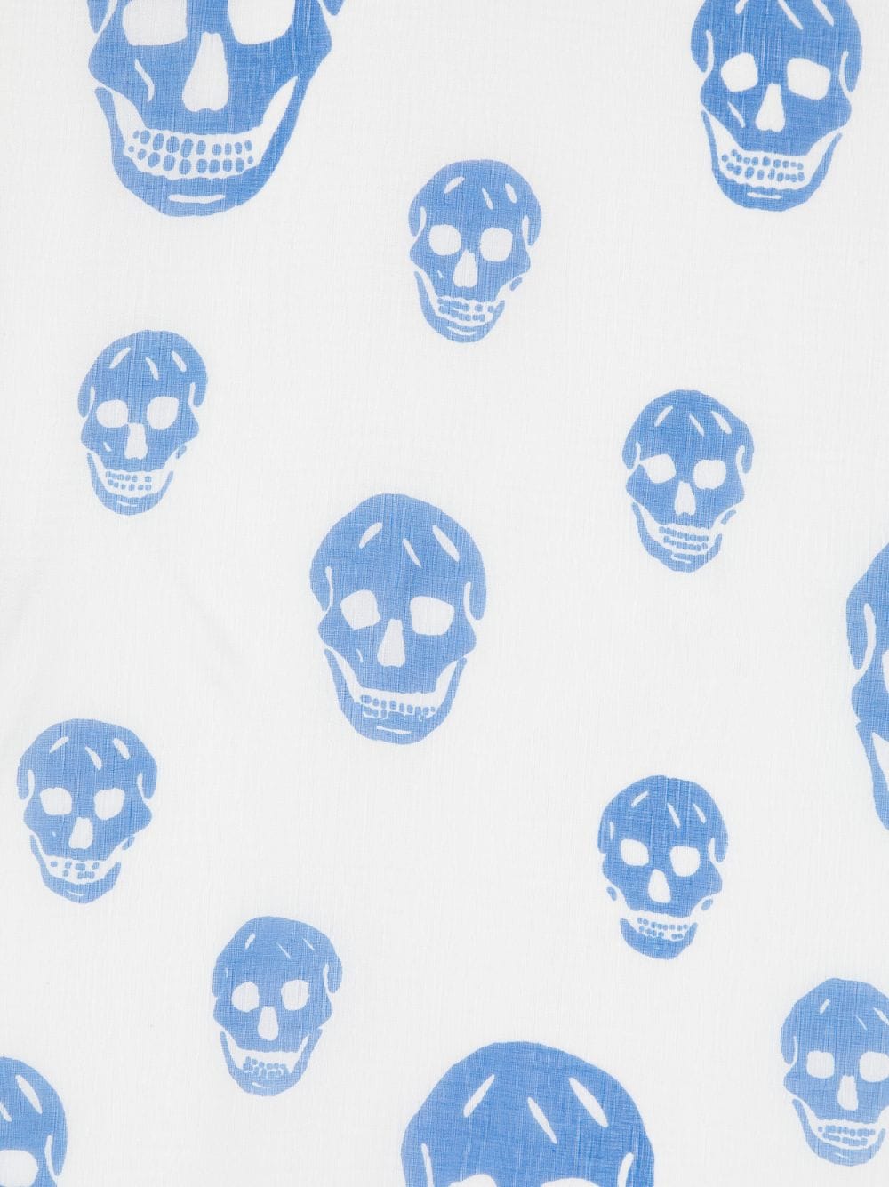 Shop Alexander Mcqueen Silk Skull-print Scarf In Weiss