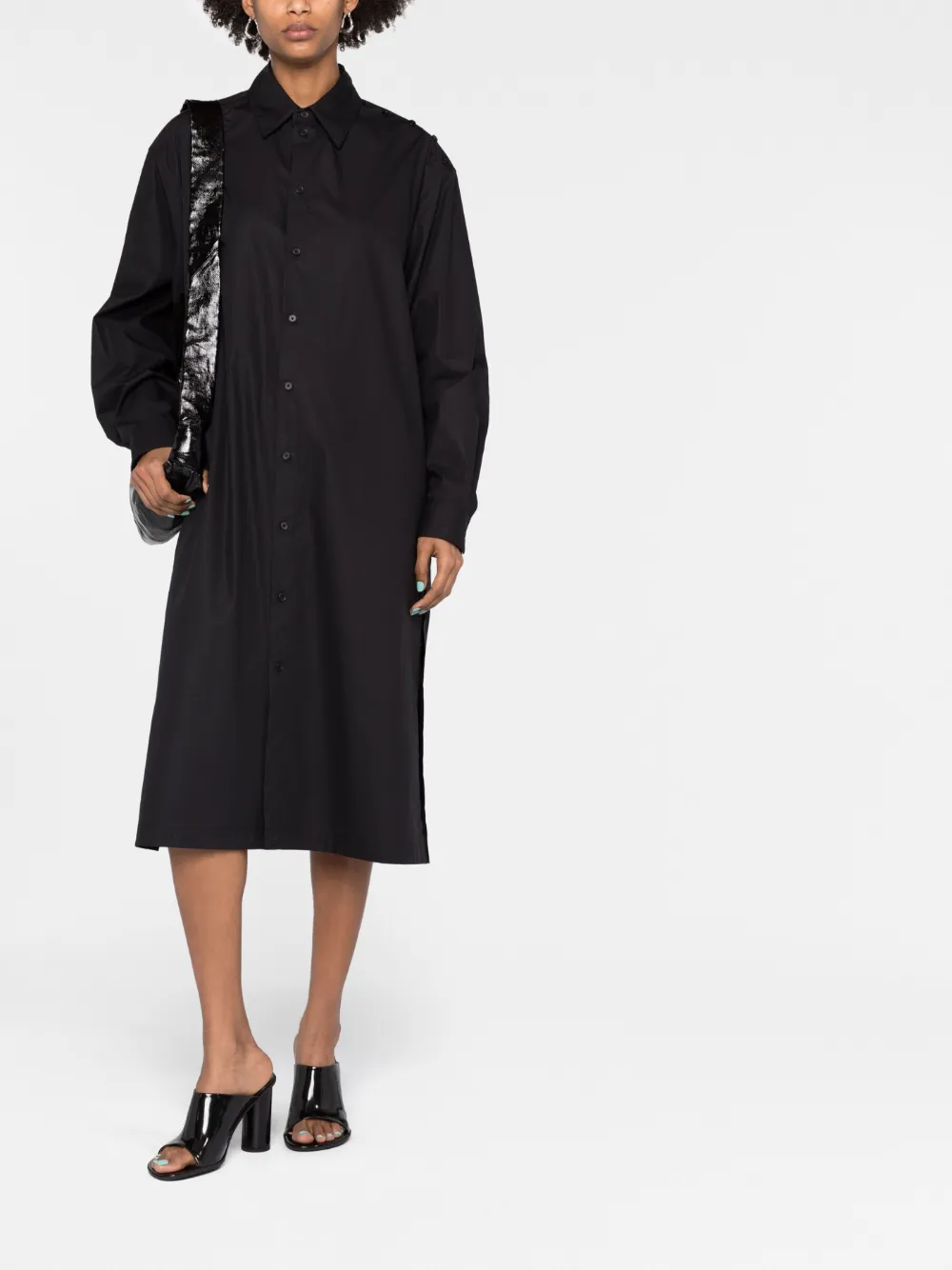 Lemaire Katoenen blousejurk - Zwart