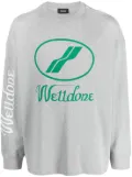 We11done logo-print cotton jersey - Grey