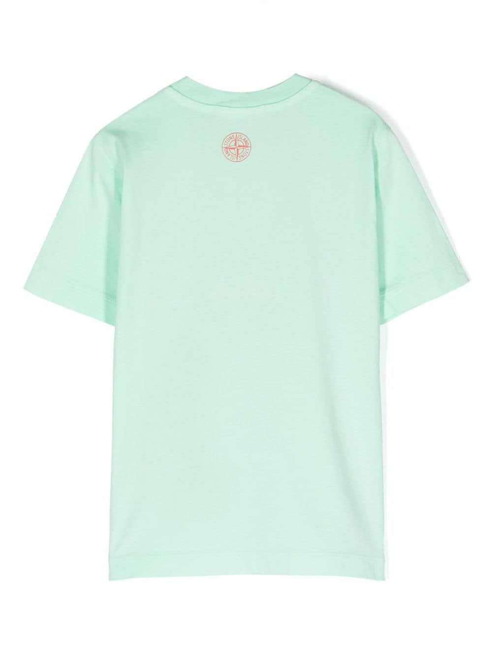 Stone Island Junior T-shirt met logoprint - Groen