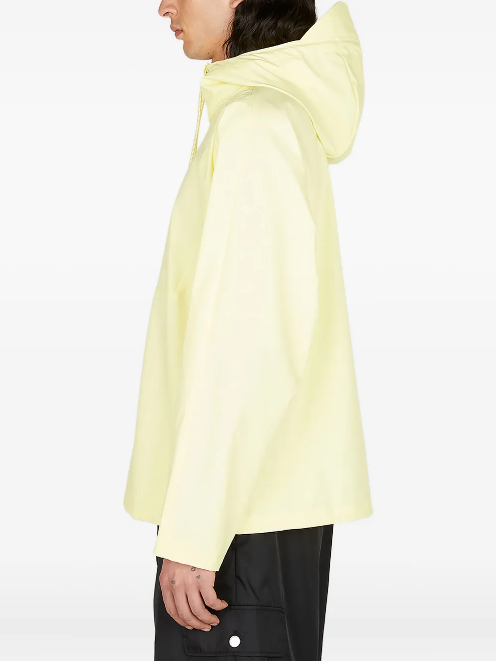 Rains Hoodie met halve rits Geel