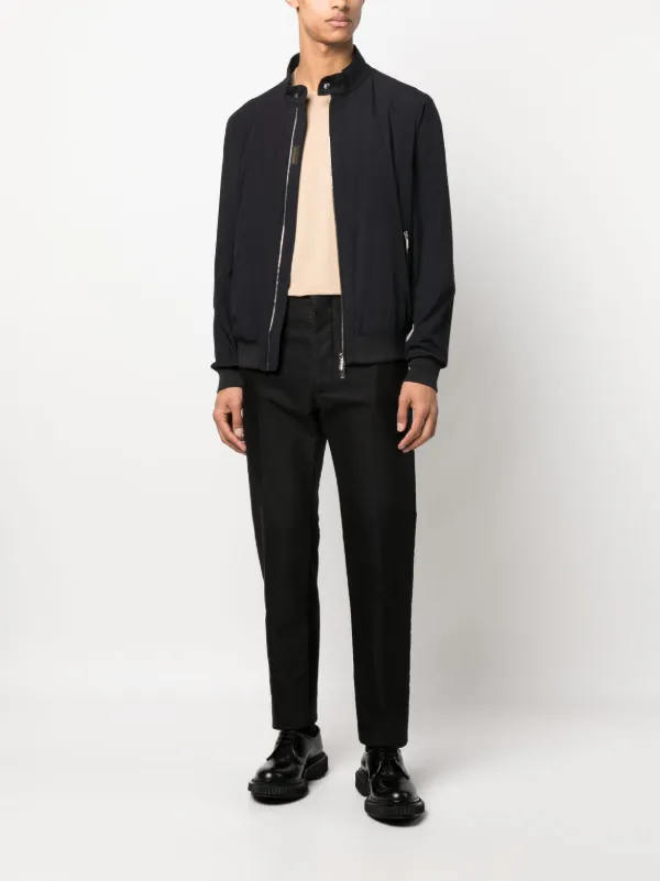 Moorer zip-up Long Sleeved Bomber Jacket | Blue | FARFETCH
