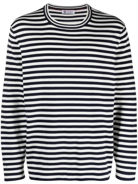 Brunello Cucinelli striped long-sleeved T-shirt