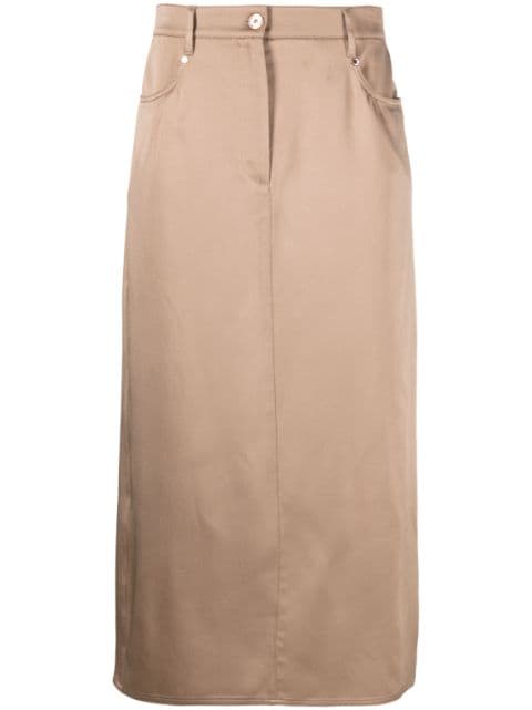 Brunello Cucinelli straight-cut midi skirt