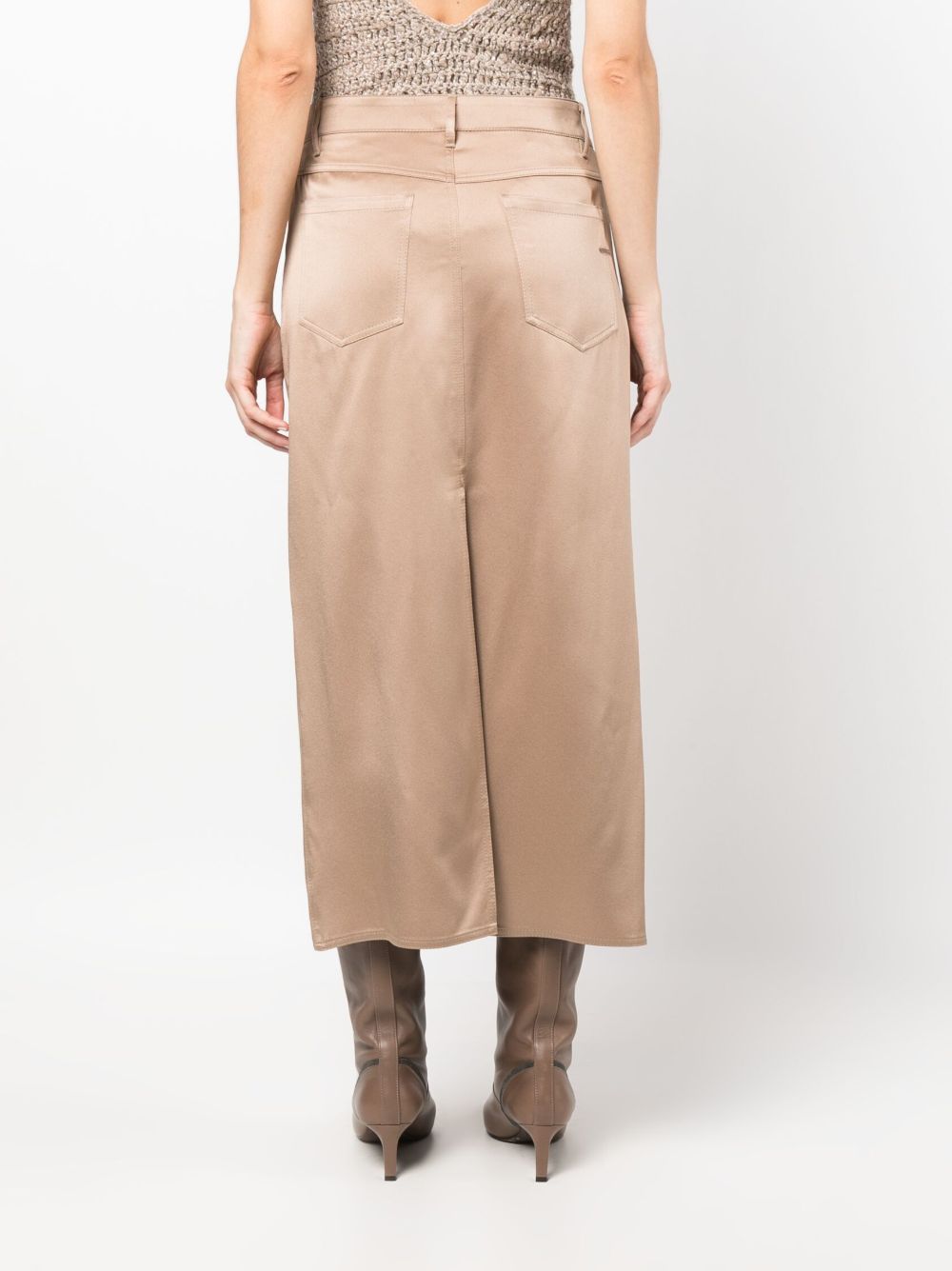 Find best prices Brunello Cucinelli straight-cut midi skirt Women