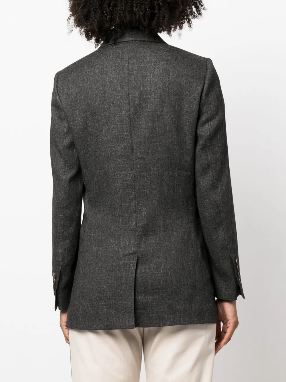 Brunello Cucinelli Double-breasted Coat In Grey
