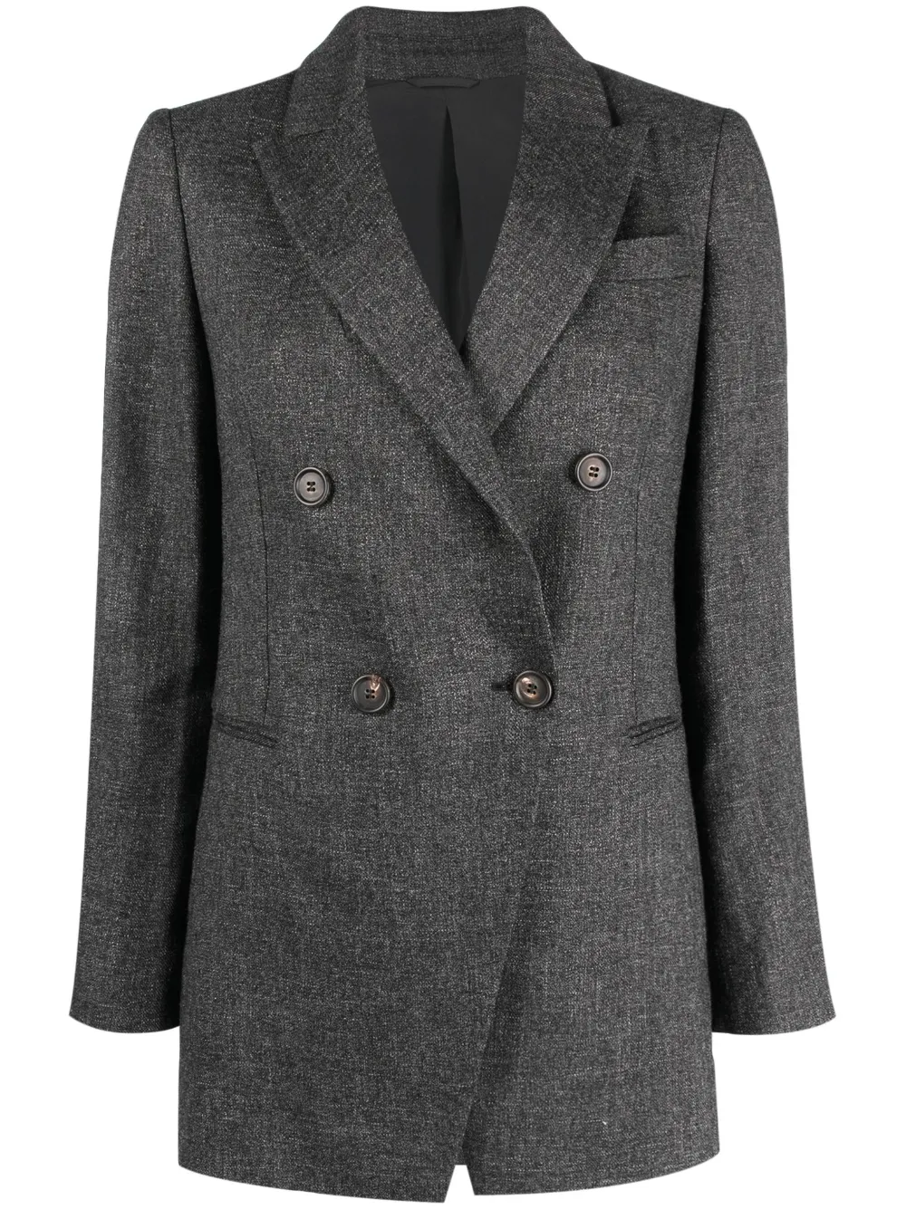 Brunello Cucinelli m lange effect double breasted Blazer Farfetch