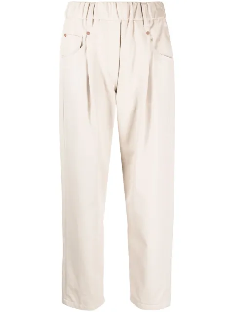 Brunello Cucinelli pantalones elásticos con diseño recto