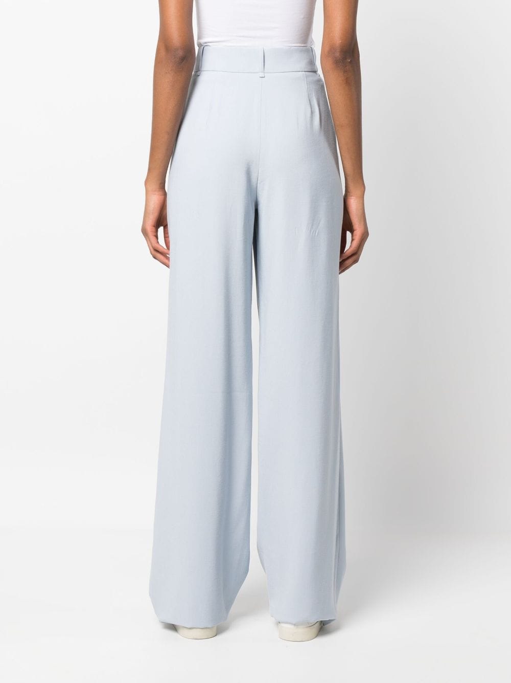 Shop Emporio Armani High-waisted Palazzo Pants In Blue