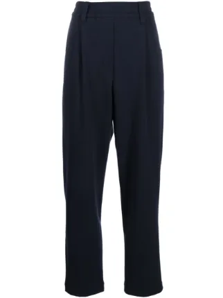 Brunello Cucinelli ハイウエスト ストレートパンツ | ブルー 