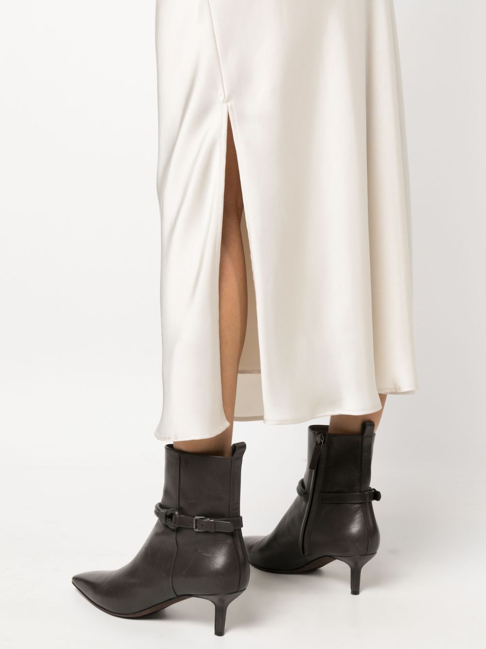 Best online stores Brunello Cucinelli satin midi skirt Women