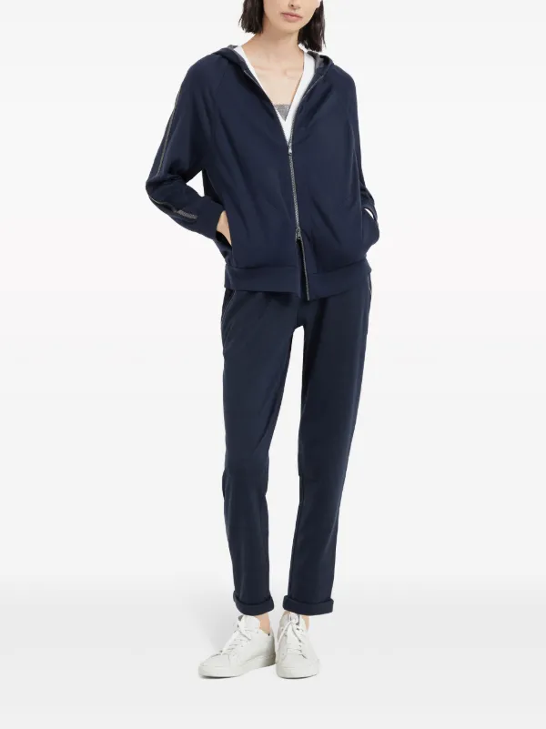 Brunello Cucinelli ジップアップ パーカー | ブルー | FARFETCH JP
