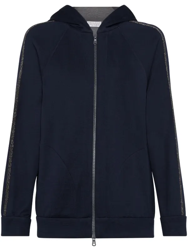BRUNELLO CUCINELLI モニーレジップアップパーカー Brunello Cucinelli ジップアップ パーカー | ブルー | FARFETCH JP