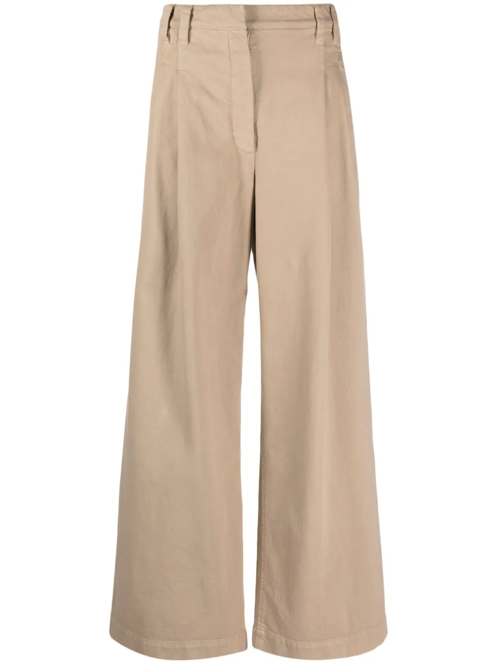 pleat-detailing wide-leg jeans