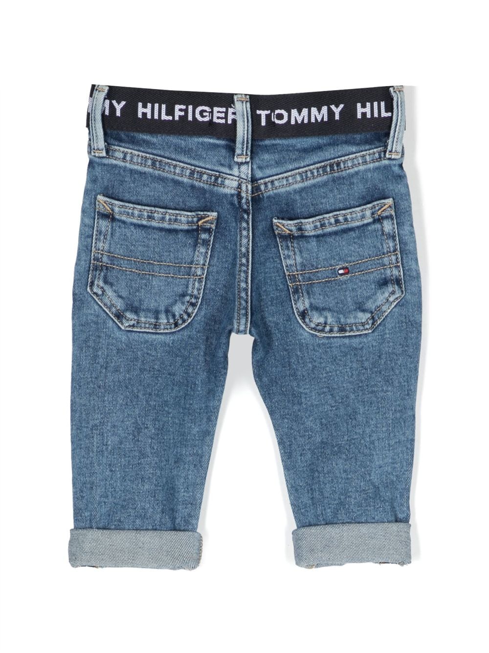 Tommy Hilfiger Junior Jeans met logoband - Blauw