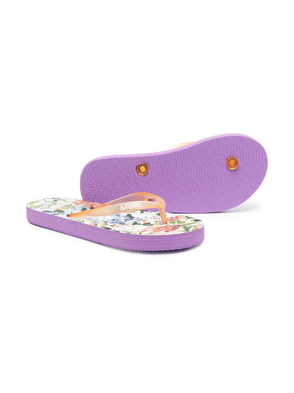 Molo Teenslippers met bloemenprint - Geel