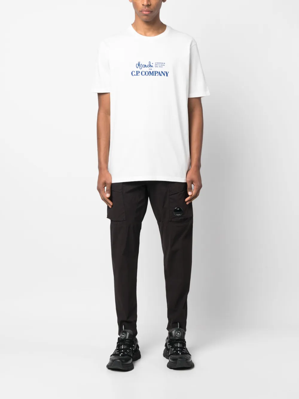 C.P. Company Broek met logopatch - Zwart