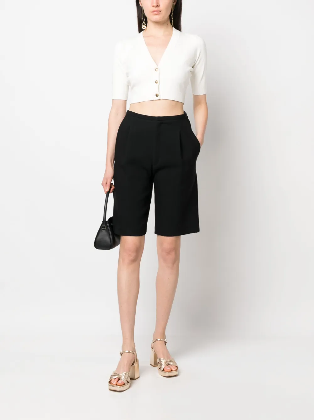 Elisabetta Franchi Vest met V-hals - Wit