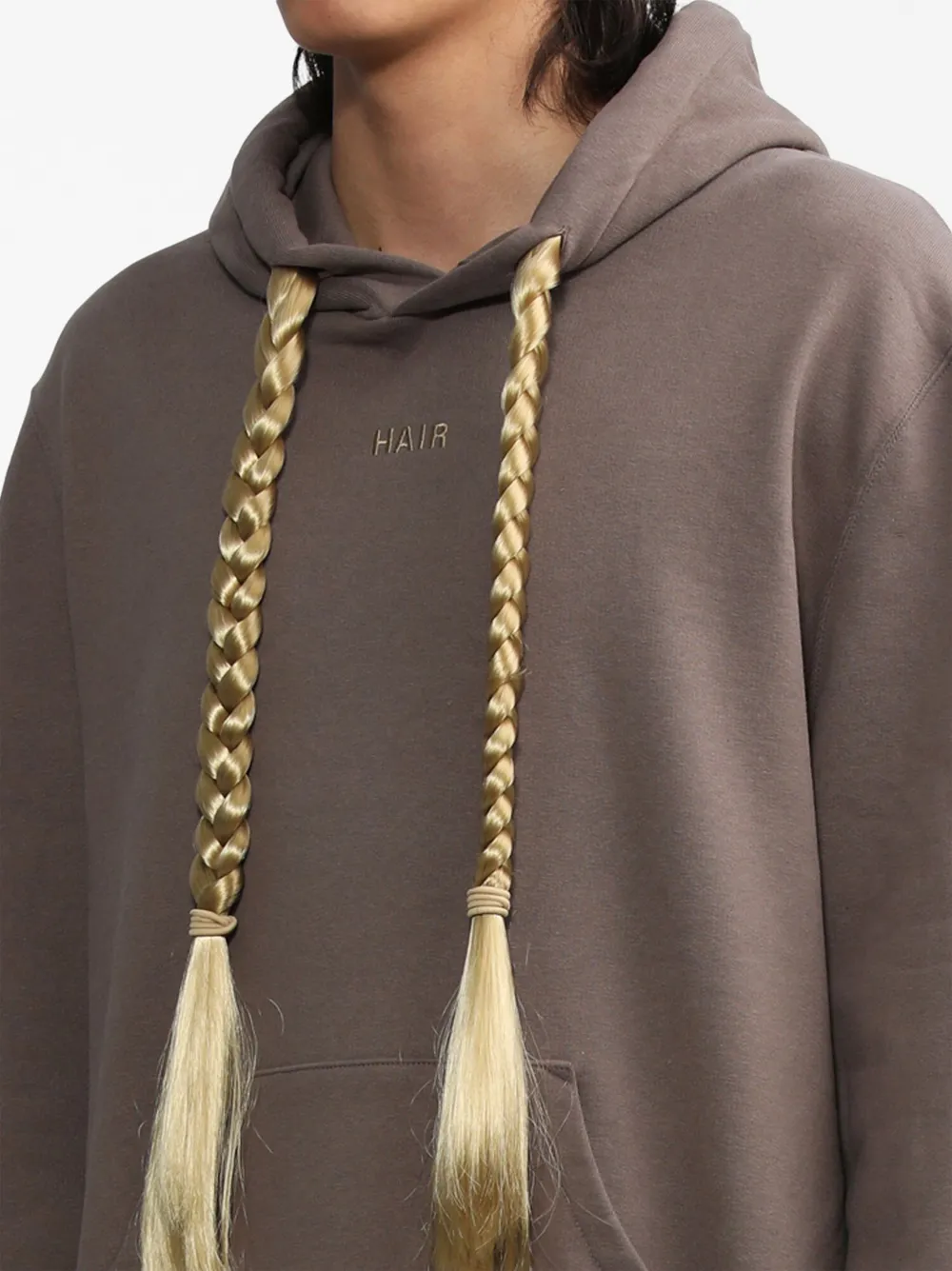 Doublet logo-print braid-detail Hoodie - Farfetch