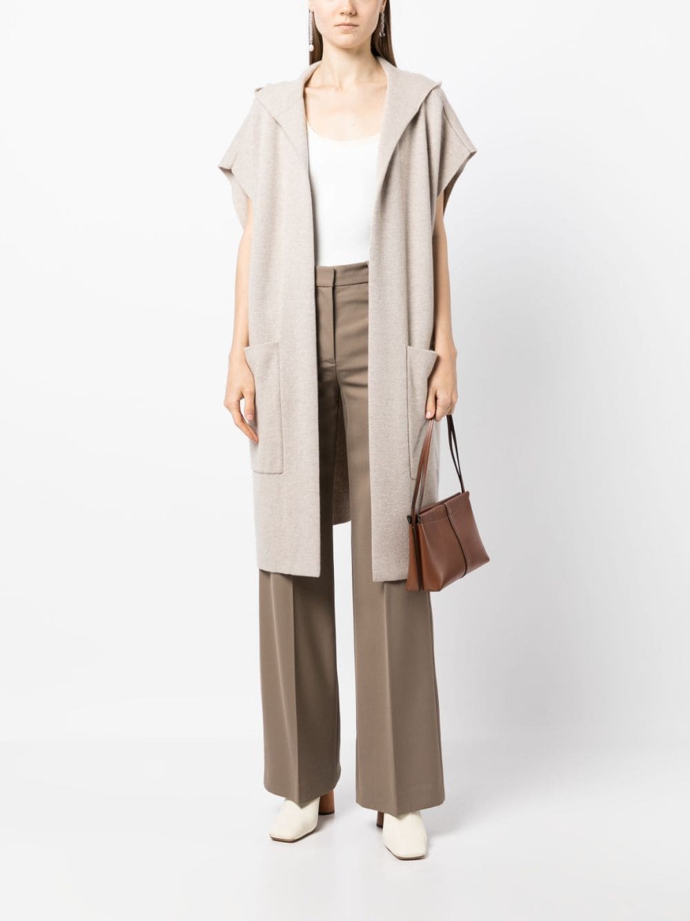 Shop Lisa Yang Two-pocket Knitted Cardi-coat In Neutrals